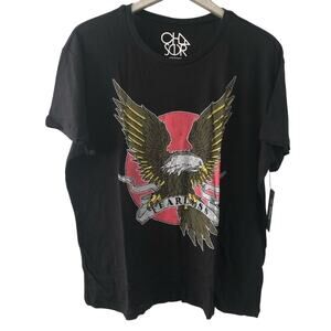 Chaser Fearless Hawk Graphic Black Tee Shirt NEW